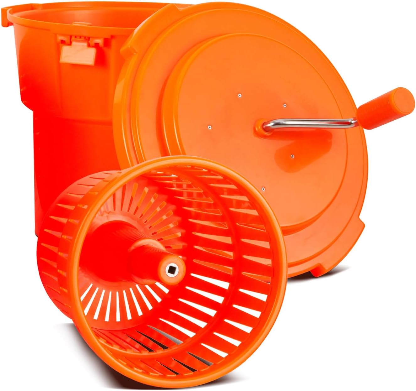 TK 5 Gallon/20 Qt Large Salad Spinner - 2024 Upgrade - 7 Heads of Lettuce - Commercial Manual Lettuce Spinner - 10 Second Dry Time