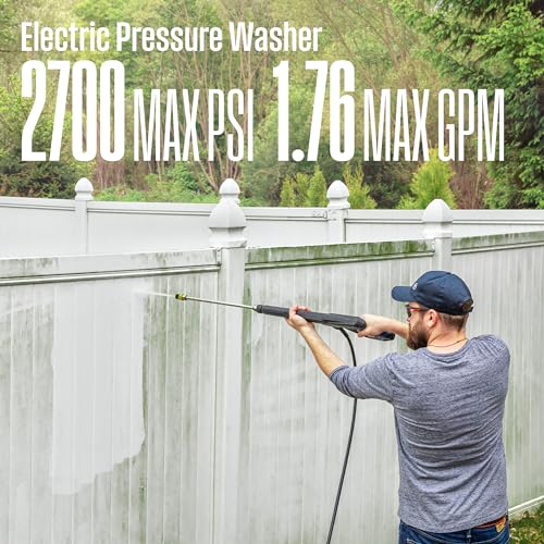 Westinghouse WPX3000e Electric Pressure Washer, 3000 Max PSI and 1.76 Max GPM, Induction Motor, Onboard Soap Tank, Spray Gun and Wand, 5 Nozzle Set