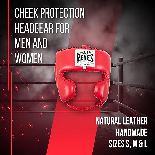 CLETO REYES Boxing Headgear with Cheek Protection for Men and Women, Protective Head Guard Face Saver, Sparring Fighting