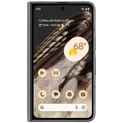 Google Pixel Fold - Unlocked Android 5G Smartphone with Telephoto Lens and Ultrawide Lens - Foldable Display - 24-Hour Battery - Obsidian