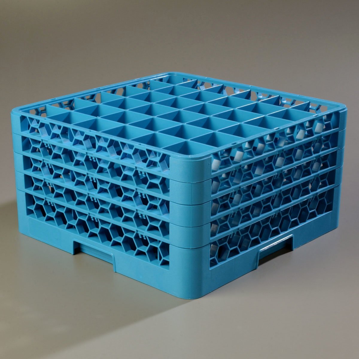 Carlisle RG9-314 OptiClean 9-Compartment Glass Rack w/ 3 Extenders, 20.88" Length, 20.88" Width, 8.72" Height, Blue (Pack of 2)