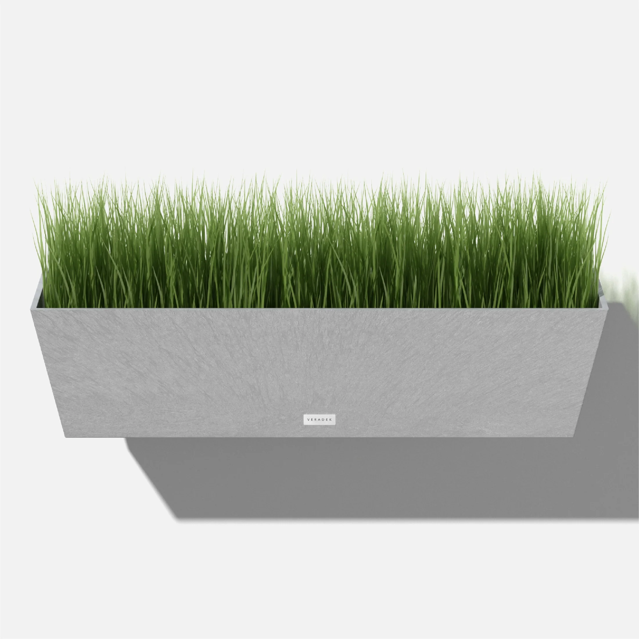 Veradek Pure Series Railing 36" Plastic Planter - Gray