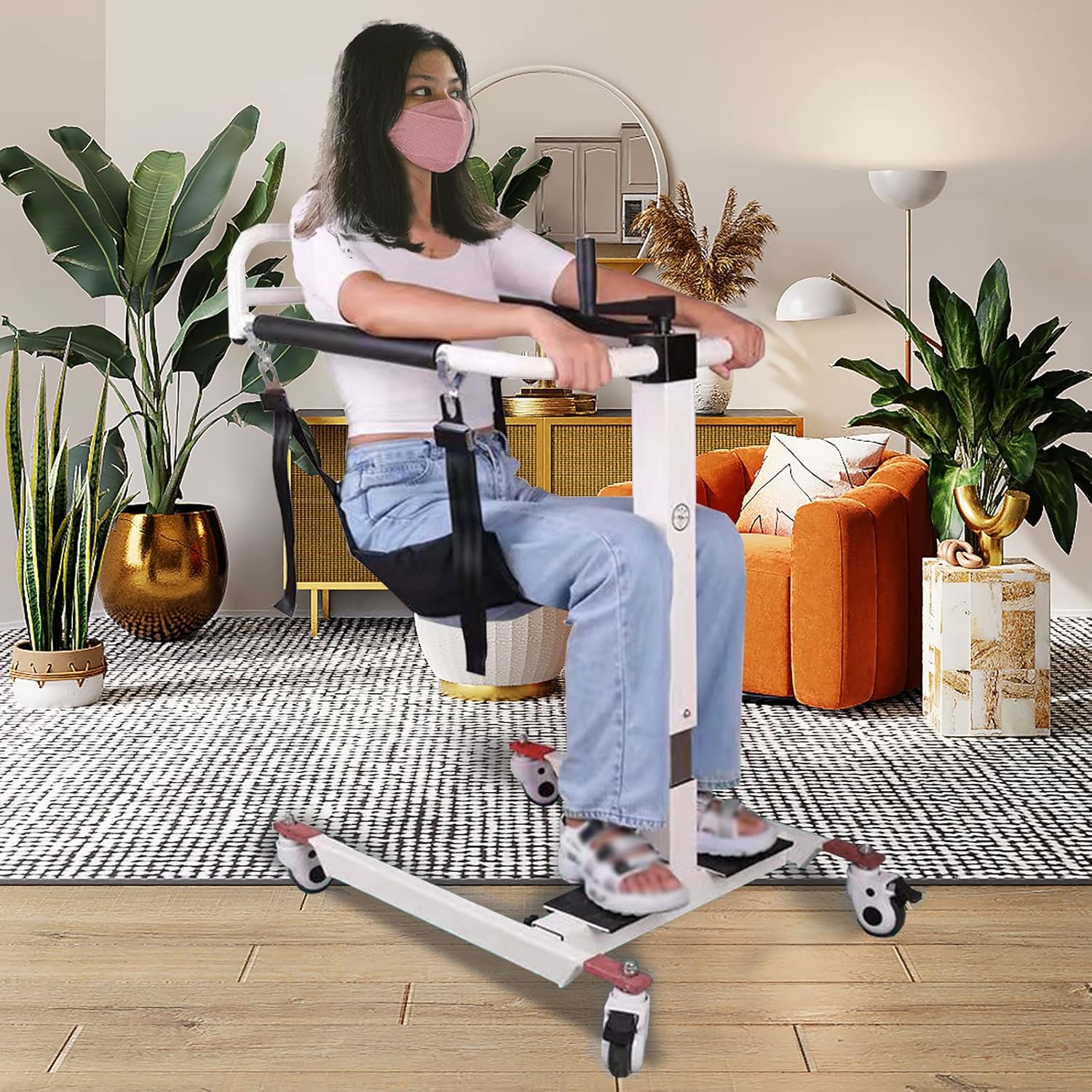 Transfer Wheelchair, Wheelchair Lift for car, Lifts for Home use with Soft Cushion, Transport Chair for Elderly Handicapped