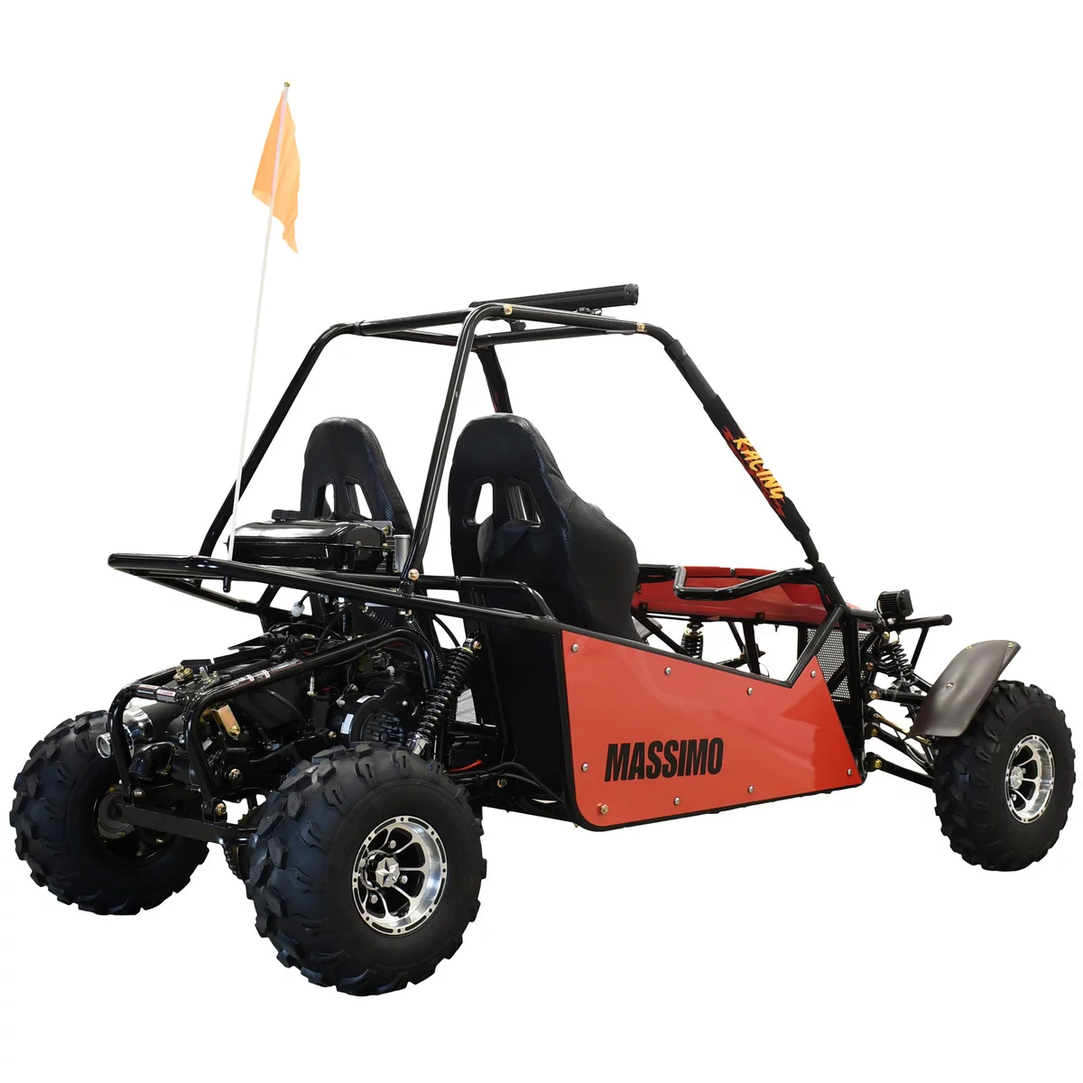 Massimo GKM 200|4 Stroke 177cc 2WD Go Kart (Red) - Curated Treasures Market