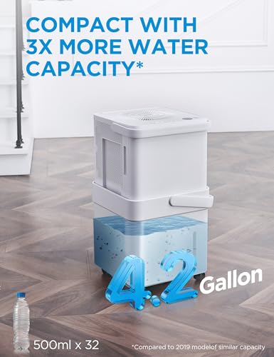 Midea Cube Dehumidifier for Basement, Crawlspace, Drain Hose Included, Smart Control - Radiant Selections
