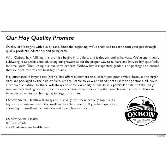Oxbow Animal Health Orchard Grass Hay - Pet Supplies online store