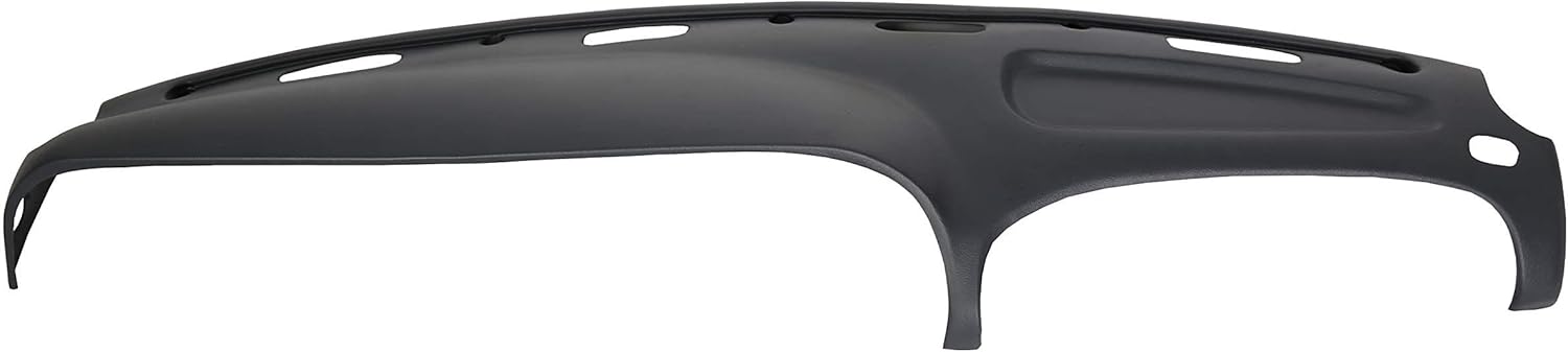 ECOTRIC Front Dash Pad Cover Overlay Dashboard Cap Compatible with 1998-2001 Dodge Ram Trucks Gray Molded Dash Bezel Protector