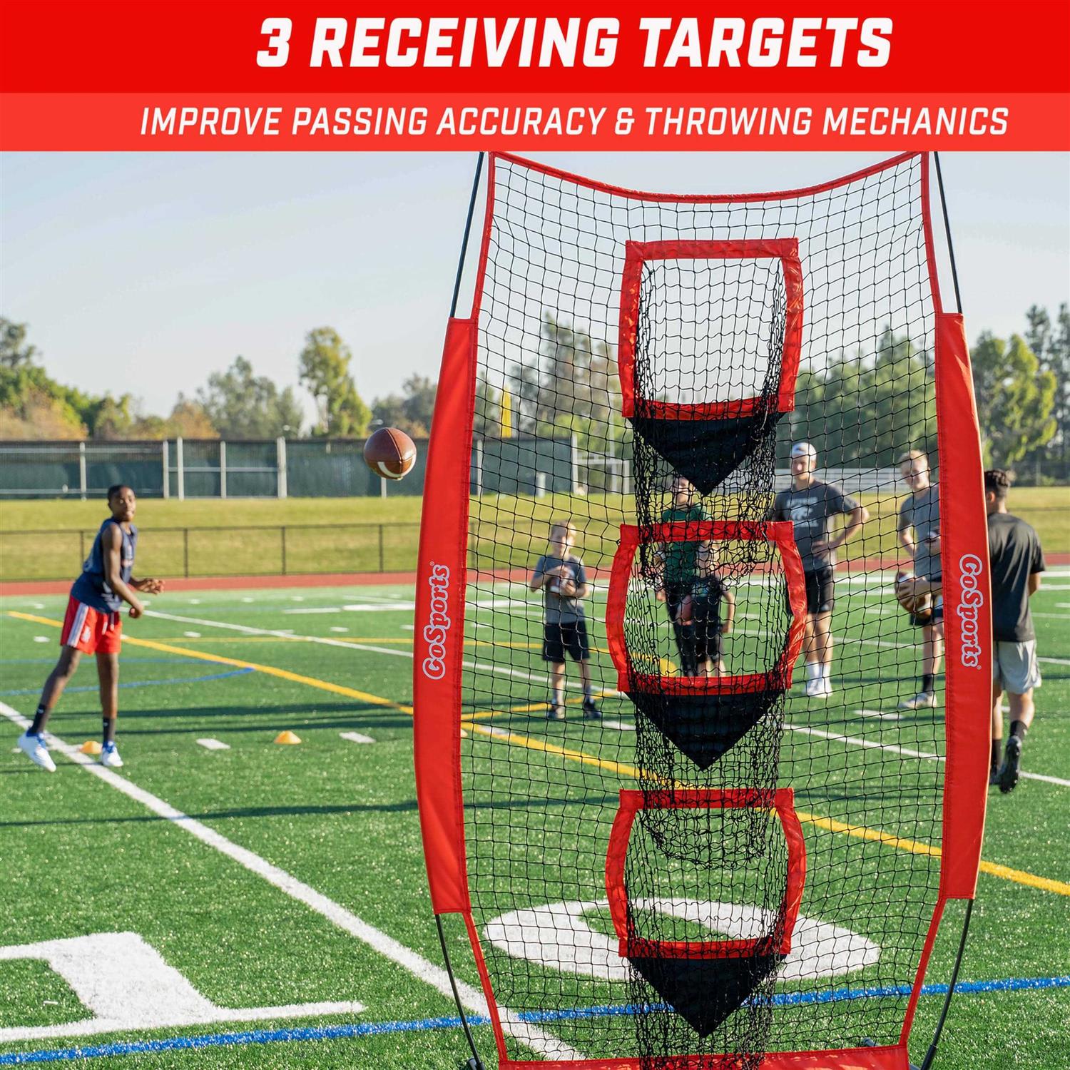 GoSports 8 ft x 4 ft Football Training Vertical Target Net - Sports Supplies Online Store