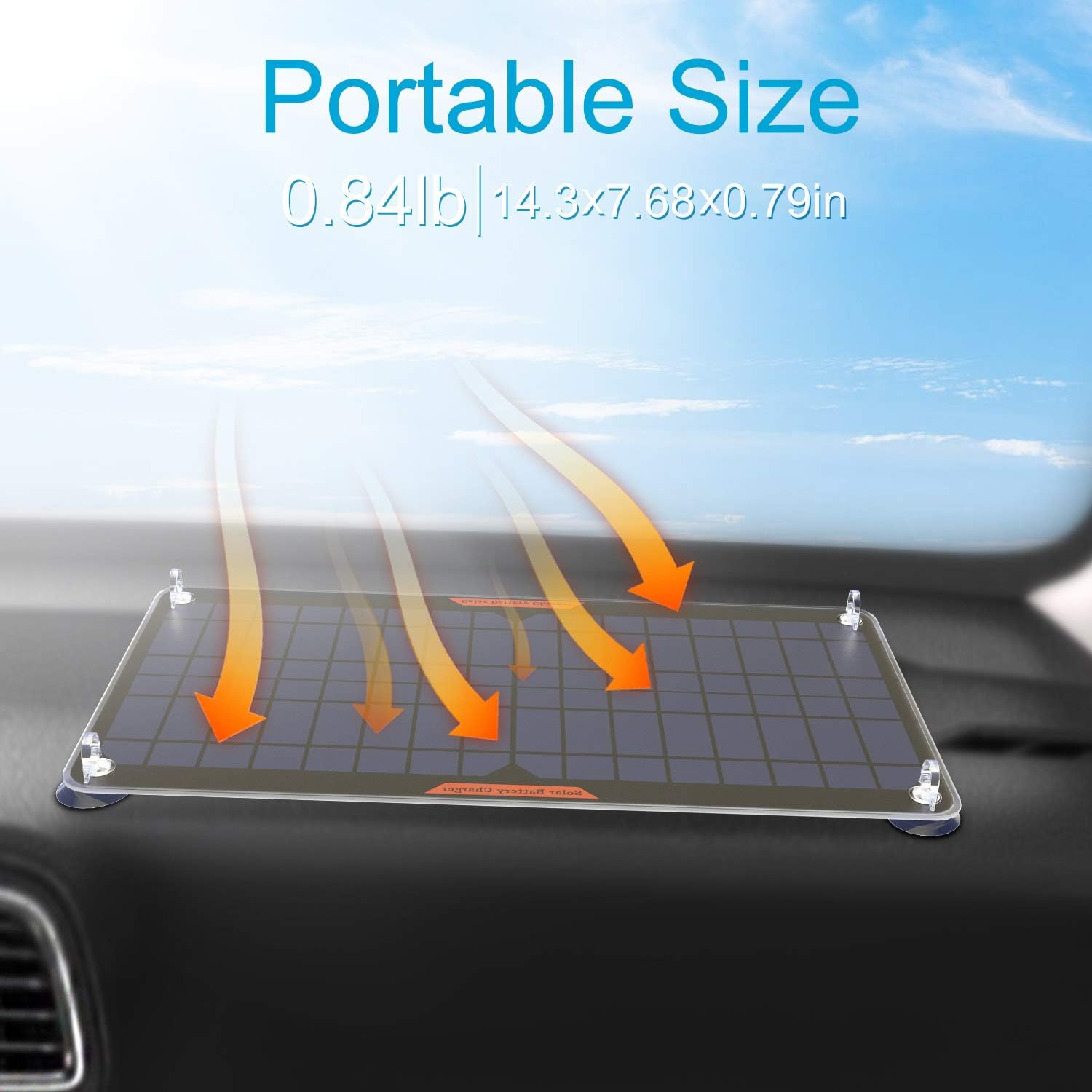 OYMSAE 10W 12V Solar Panel Car Battery Charger Portable Waterproof Power Trickle Battery Charger & Maintainer for Car Boat Automotive RV with