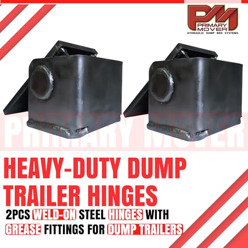 Heavy Duty 2Pcs Dump Truck Trailer Body Hinges - Greasable Weld-On Solid Steel Dump Trailer Hinges