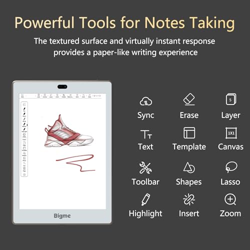 Bigme S6 Color + E-Reader 7.8'' E-Ink Screen ePaper Tablet 6G 128GB eBook Reader Notetaking Tablet with Stylus and Cover