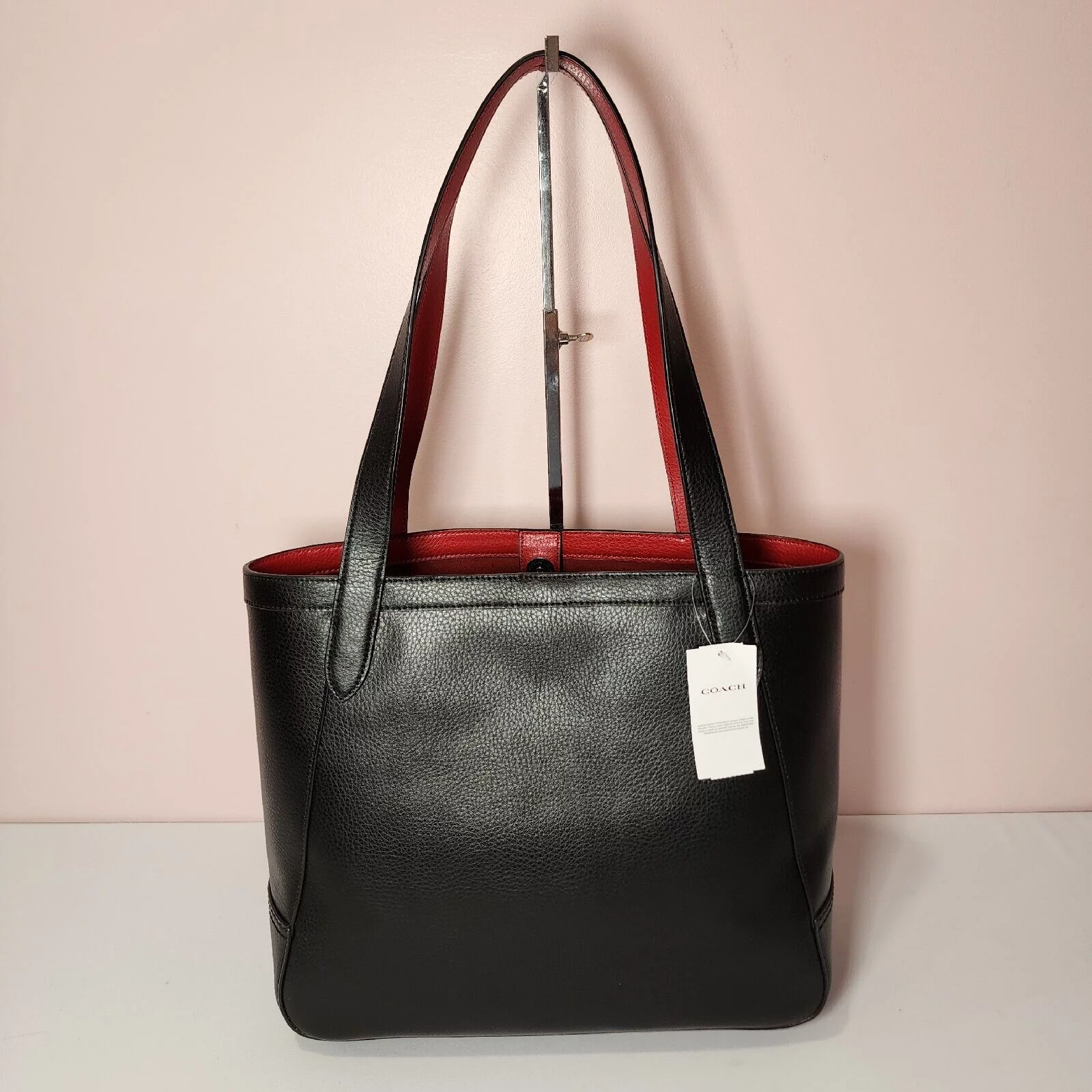 Coach Tote 27 Horse Carriage Womens Large Black Leather Ombre Bag - Radiant Selections