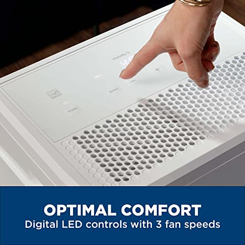 GE Energy Star Portable Dehumidifier 35 Pint, Perfect for Bedroom, Basement & Garage or Rooms up to 3000 Sq Ft, Ideal for High Humidity Areas