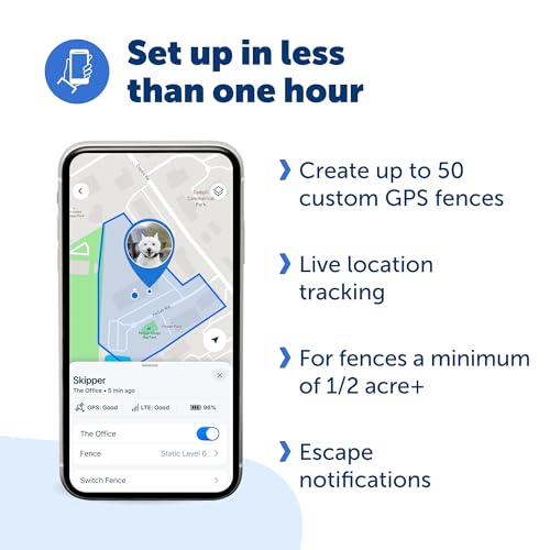 PetSafe Guardian GPS 2.0 Dog Fence + Tracking &ndash; Wireless Dog Fence with Reliable Dual Frequency GPS Tracking &ndash