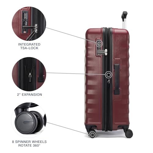 Travelpro Maxlite Air V2 Hardside Expandable Carry on Luggage, 8 Spinner Wheels, Lightweight Hard Shell Suitcase, TSA lock, Black, Carry On 21-Inch