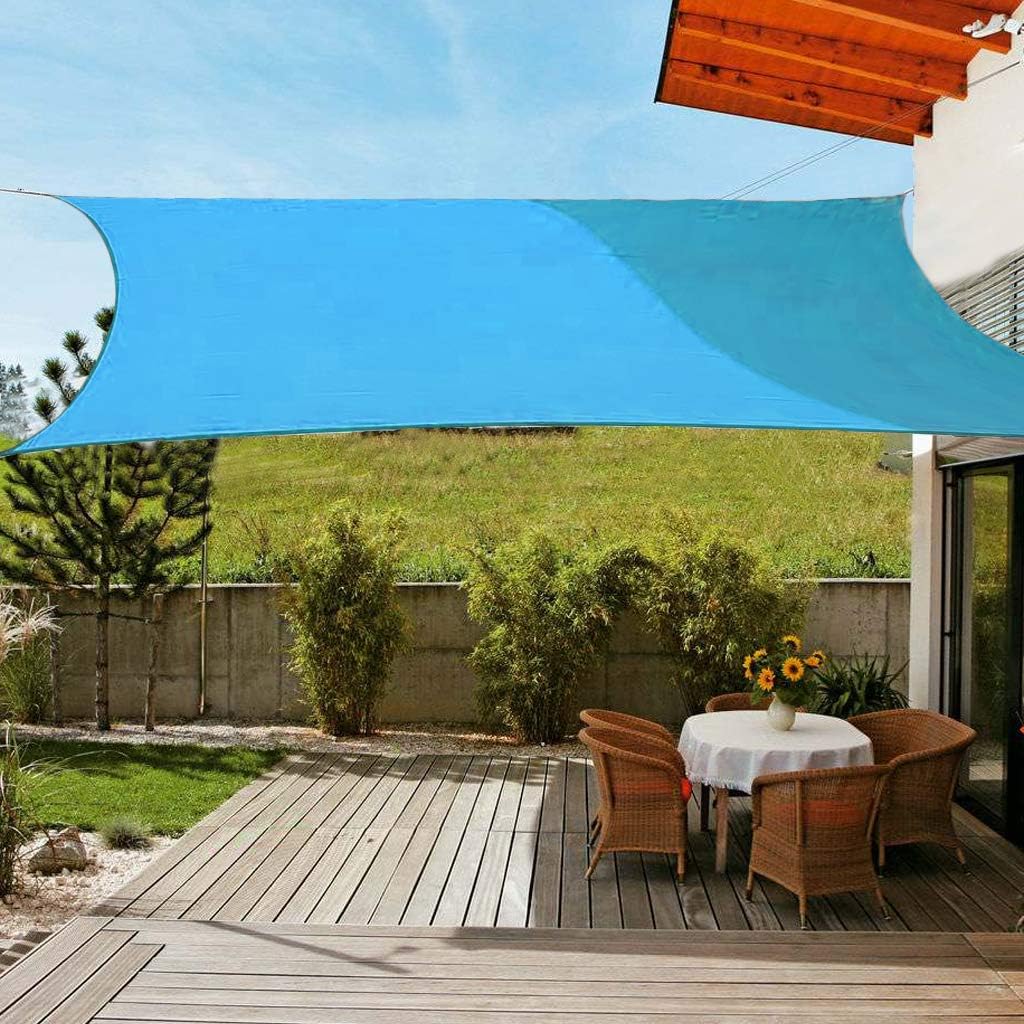 OldPAPA Sun Shade Sail Rectangle Waterproof Sun Shade Canopy UV Block Patio Decor Awning,for Outdoor Garden Backyard Lawn