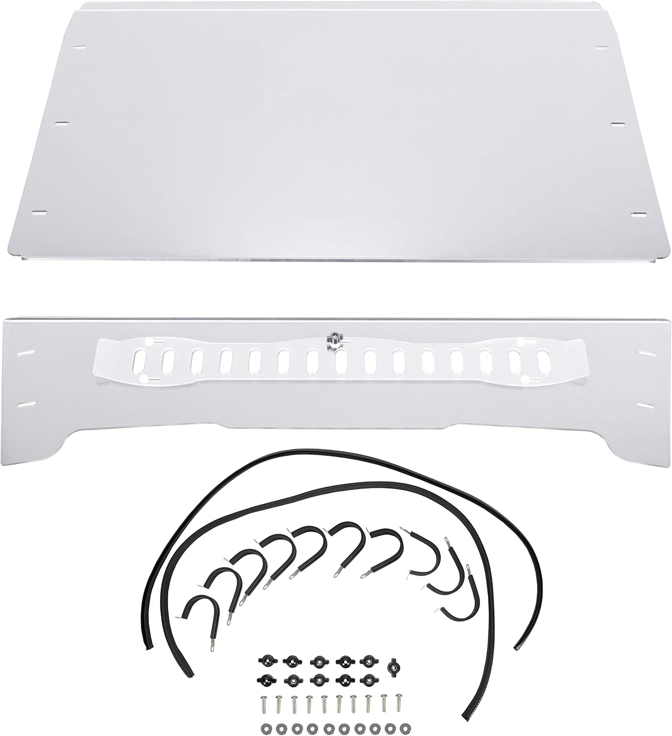 HECASA Front Vented Windshield Compatible with 2005-2020 John Deere Gator TS/TX/TE Scratch Resistant Full Clear Windscreen