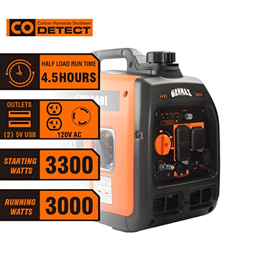 GENMAX Generator，EPA Compliant, Eco-Mode Feature, Ultra Lightweight for Backup Home Use & Camping