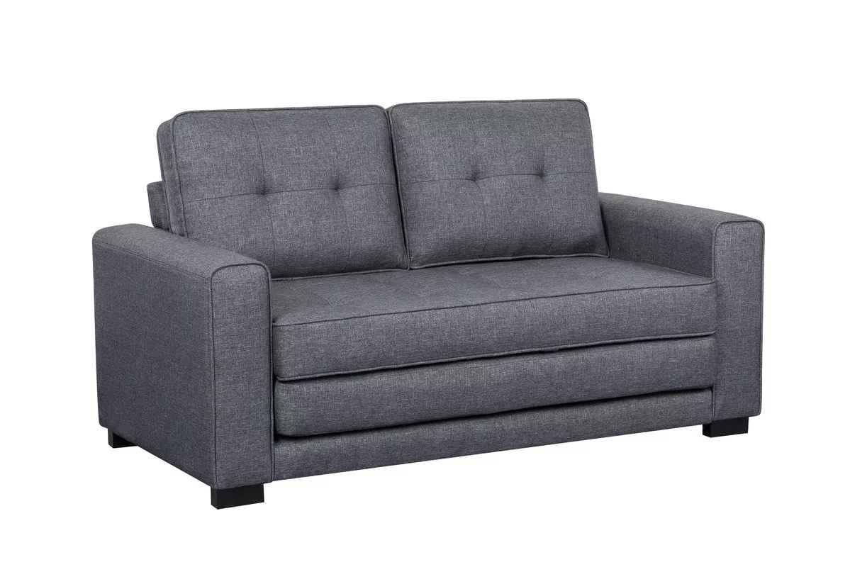 US Pride Furniture Franco Convertible Sleeper Loveseat, Dark Gray - Radiant Selections