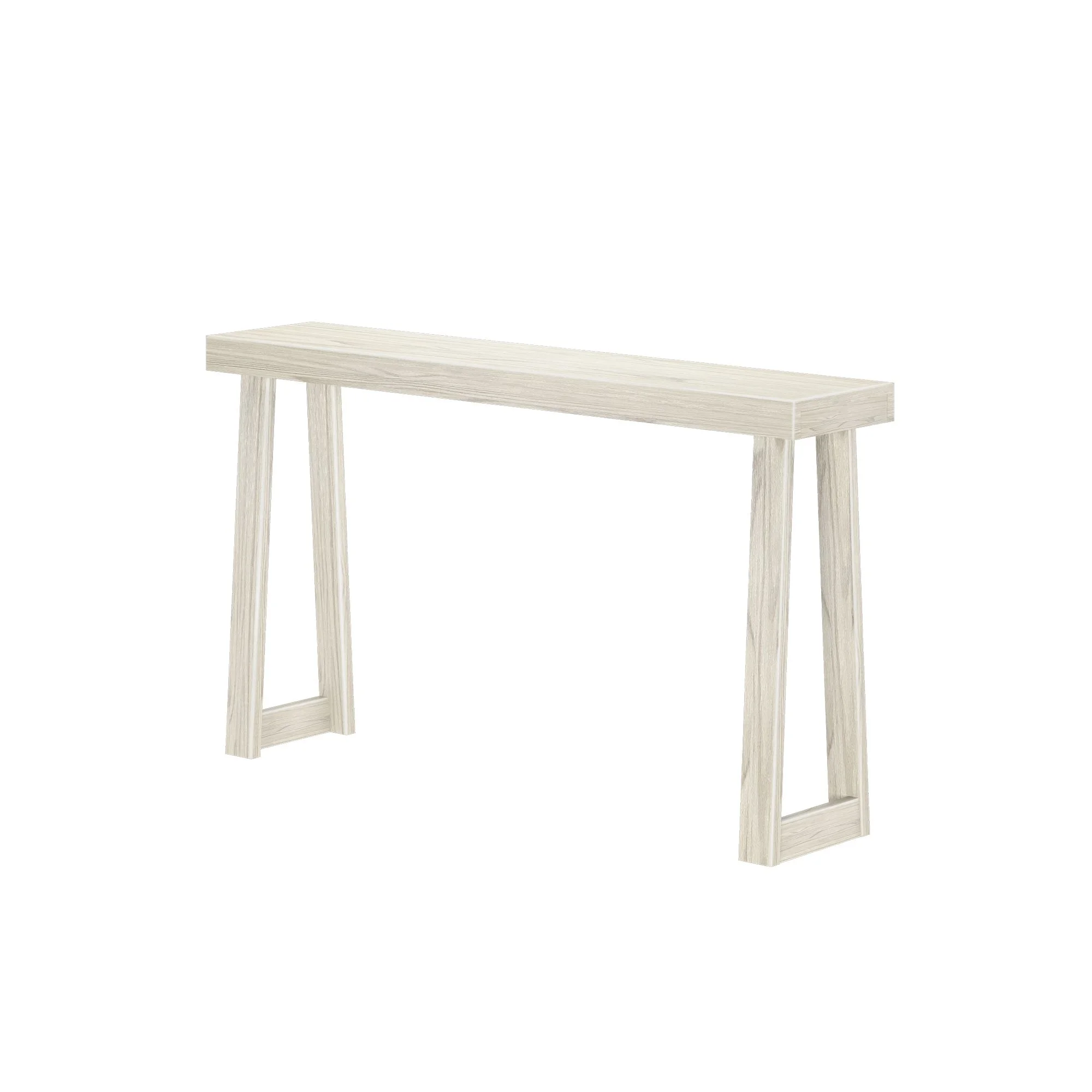 Plank+Beam 56" Classic Console Table, Wooden Sofa Table, Narrow Entryway Table, Console Tables for Entryway, White Sand Wirebrush