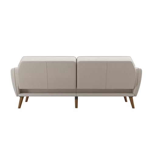 Novogratz Tallulah Memory Foam Futon, Convertible Couch, Camel Faux Leather