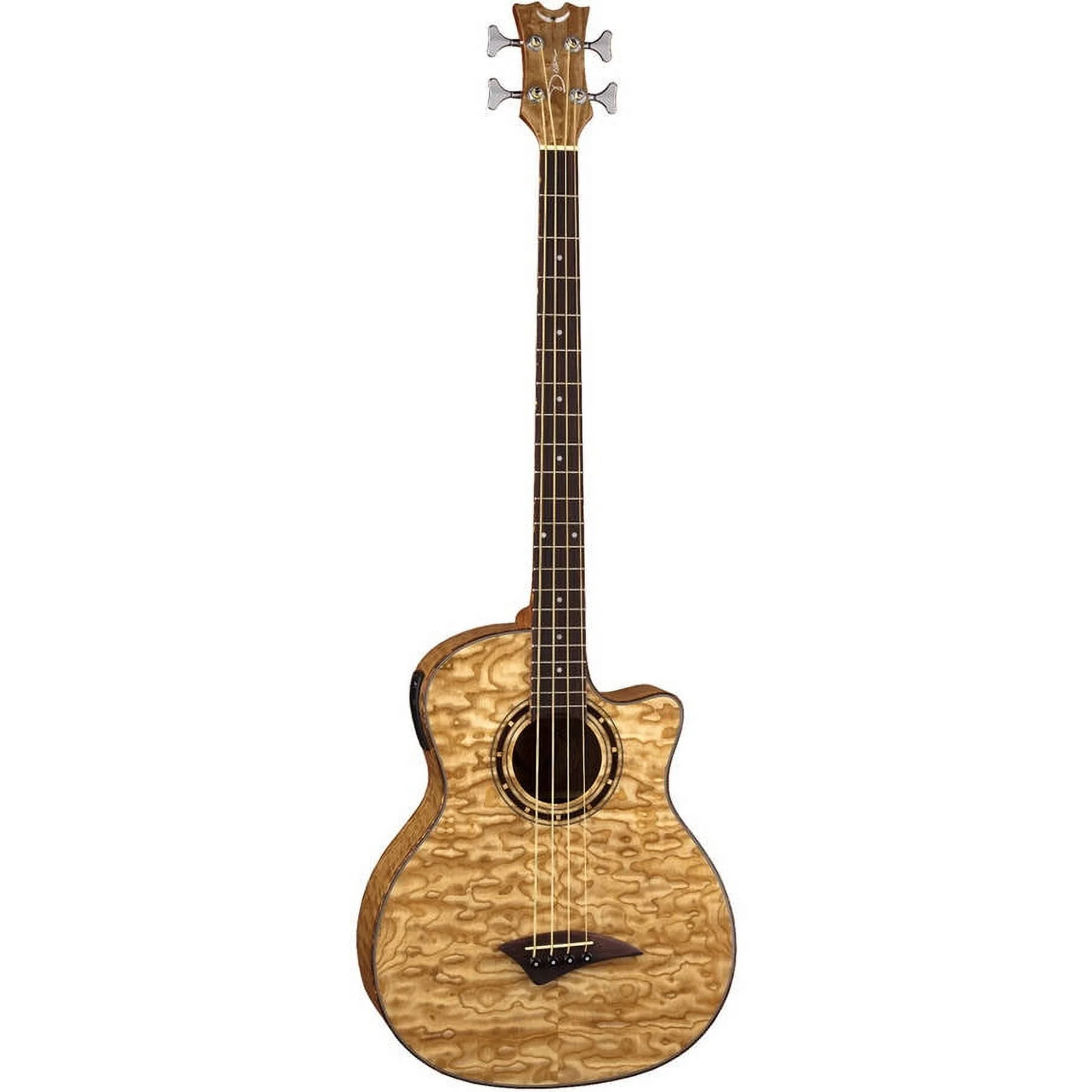 Dean Exotica Quilt Ash Acoustic/Electric Bass Guitar w/ Aphex GN - Radiant Selections