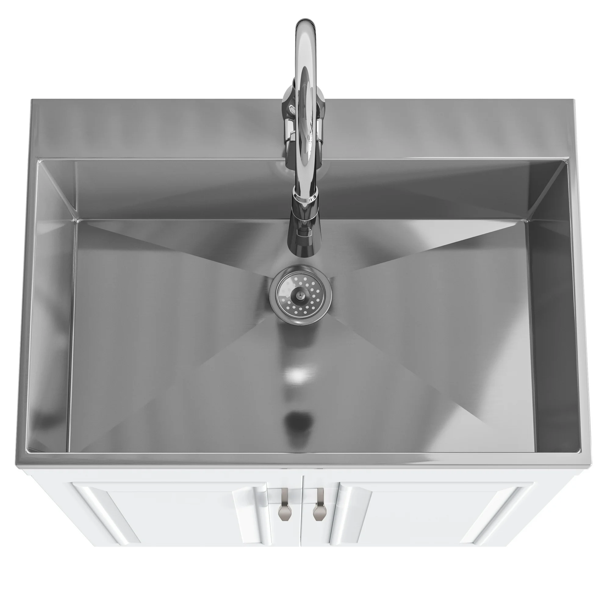 Simpli Home Darwin All-in-One 28-inch Utility Sink &amp; Cabinet