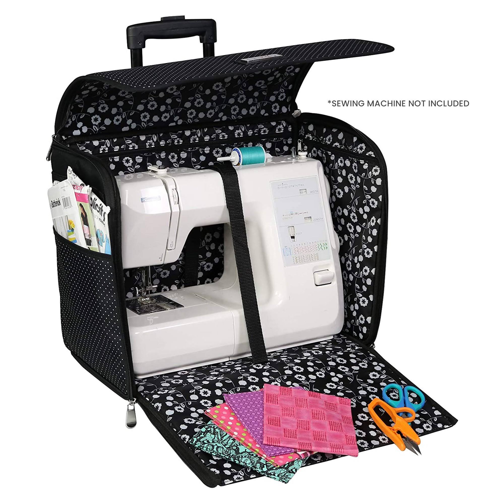 Everything Mary Collapsible Rolling Sewing Case, Blue Polka Dot Each
