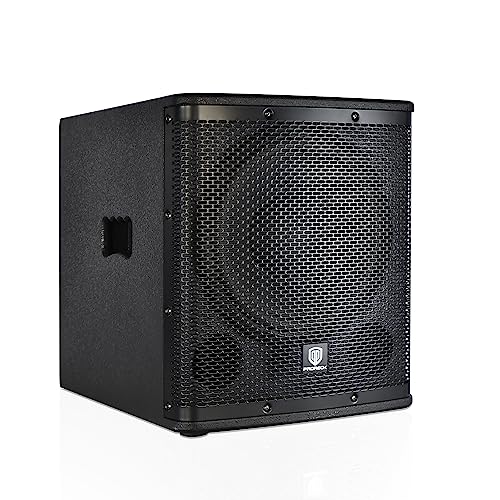 PRORECK SP-12X Active Powered PA DJ Subwoofer Cabinet 12 inch 1000W P.M.P.O with Class-D Amplifier, 3 DSP Presets-Monitor, Bass Reinforcement, Black
