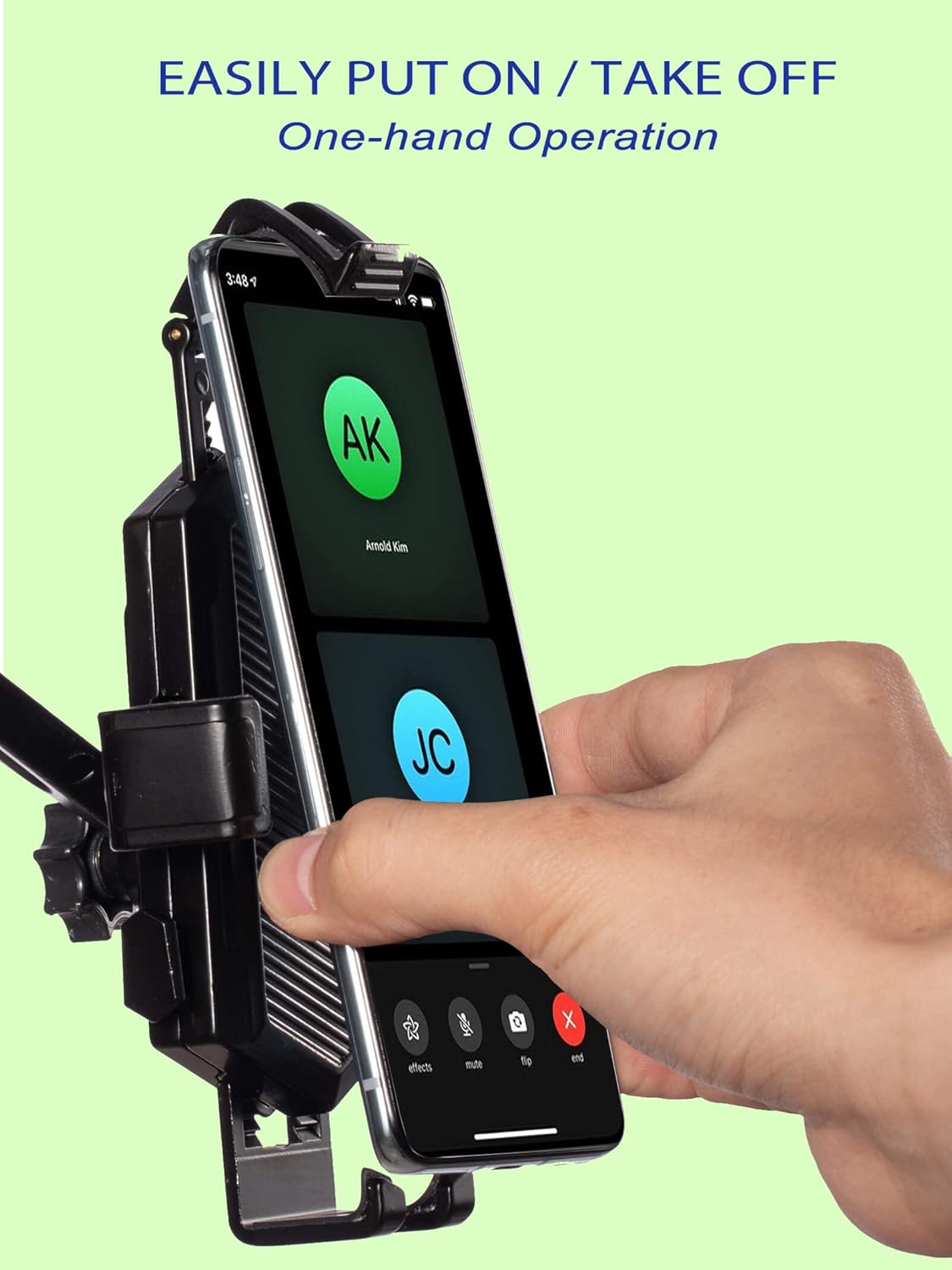 ZIDIYORUO UTV Phone Mount, Aluminium&nbsp;Alloy&nbsp;Cell Phone Holder for UTV/ATV/SXS, Compatible with 1.75"-2" Roll Bar Roll Cage