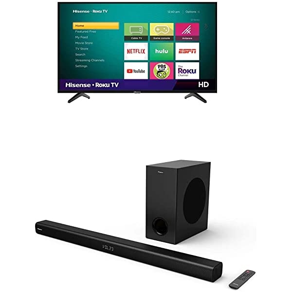 Hisense 40-Inch Class H4 Series LED Roku Smart TV with Alexa Compatibility (40H4F, 2020 Model) 40 in TV Only