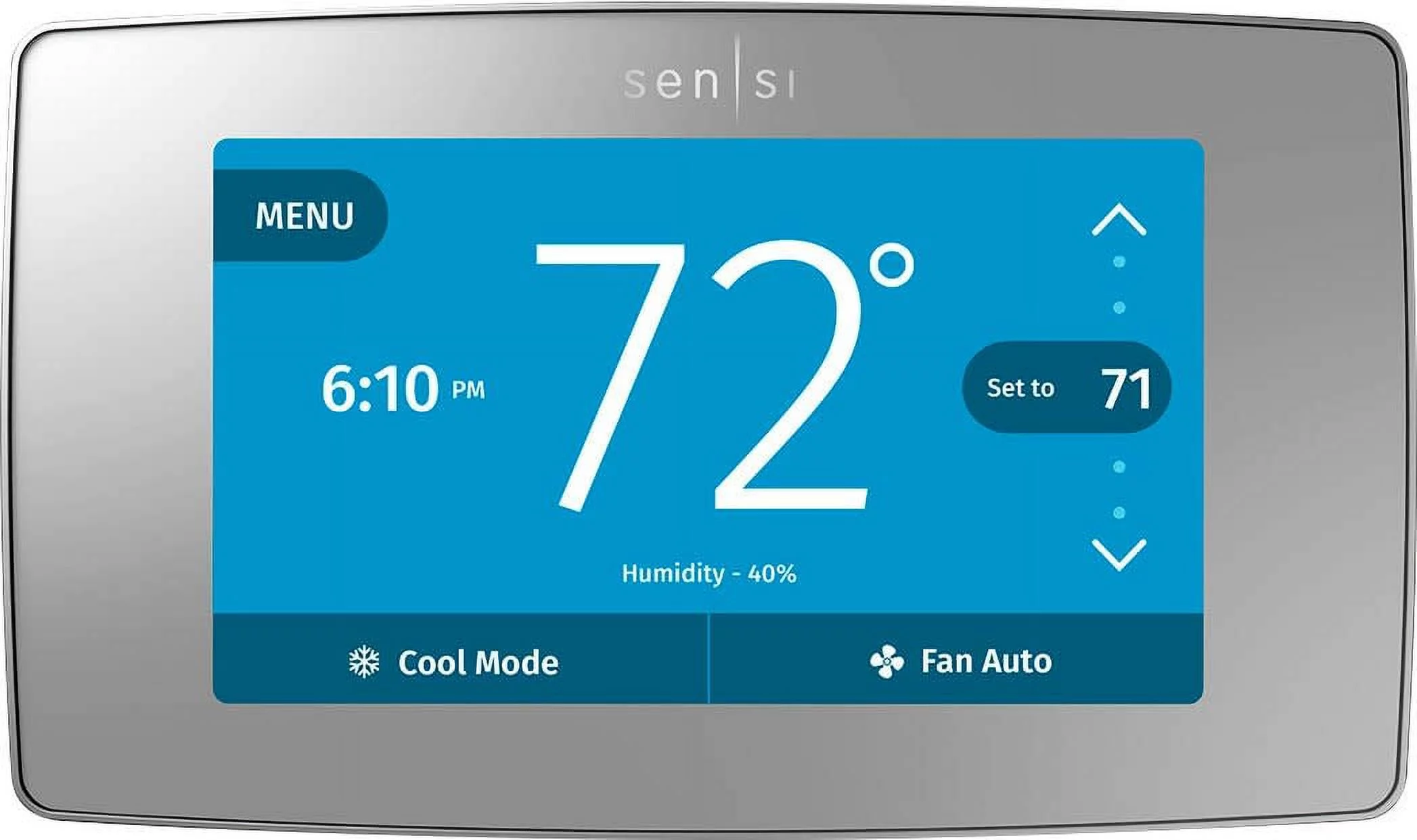 Emerson Sensi Touch Smart Programmable Wi-Fi Thermostat, C-Wire Required-Black