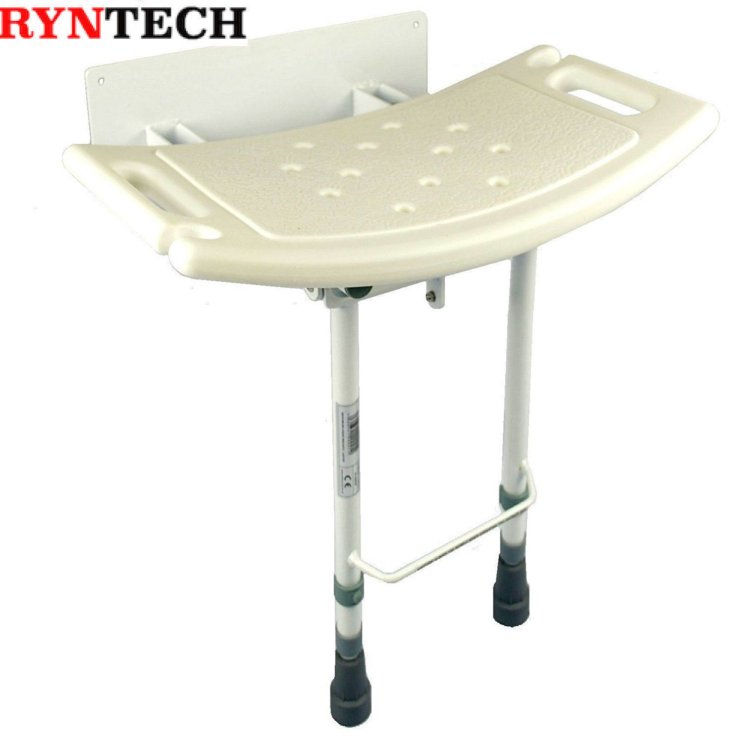 Elite Care ECSS05W Fold Down Wall Mounted Shower Seat with Legs