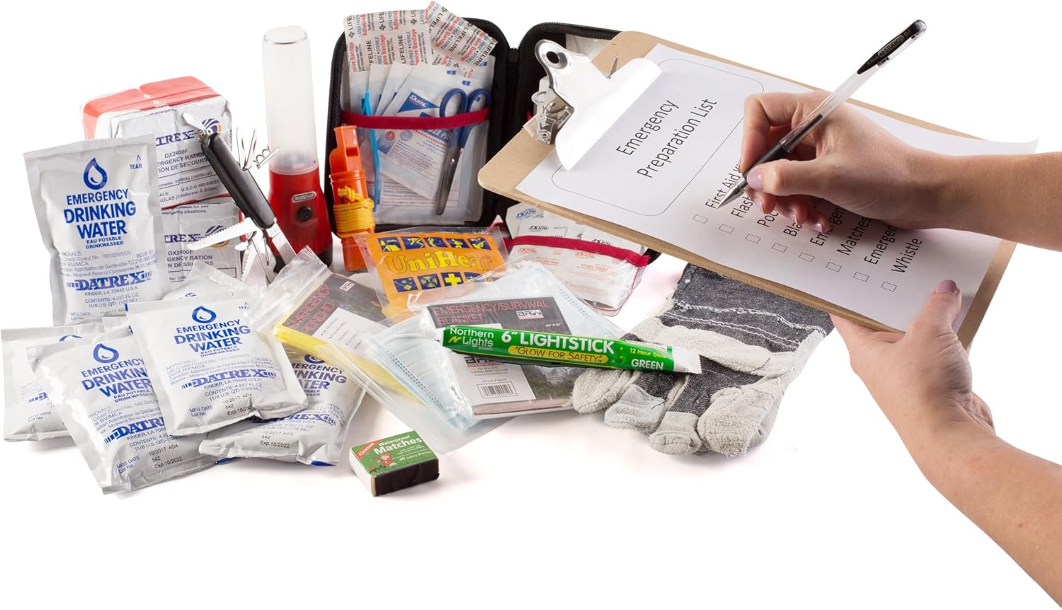 First My Family All-in-One 2 Person, 72 Hour Emergency Survival Kit for Fires, Earthquakes, Hurricanes, Floods, Tsunami and Other Disasters
