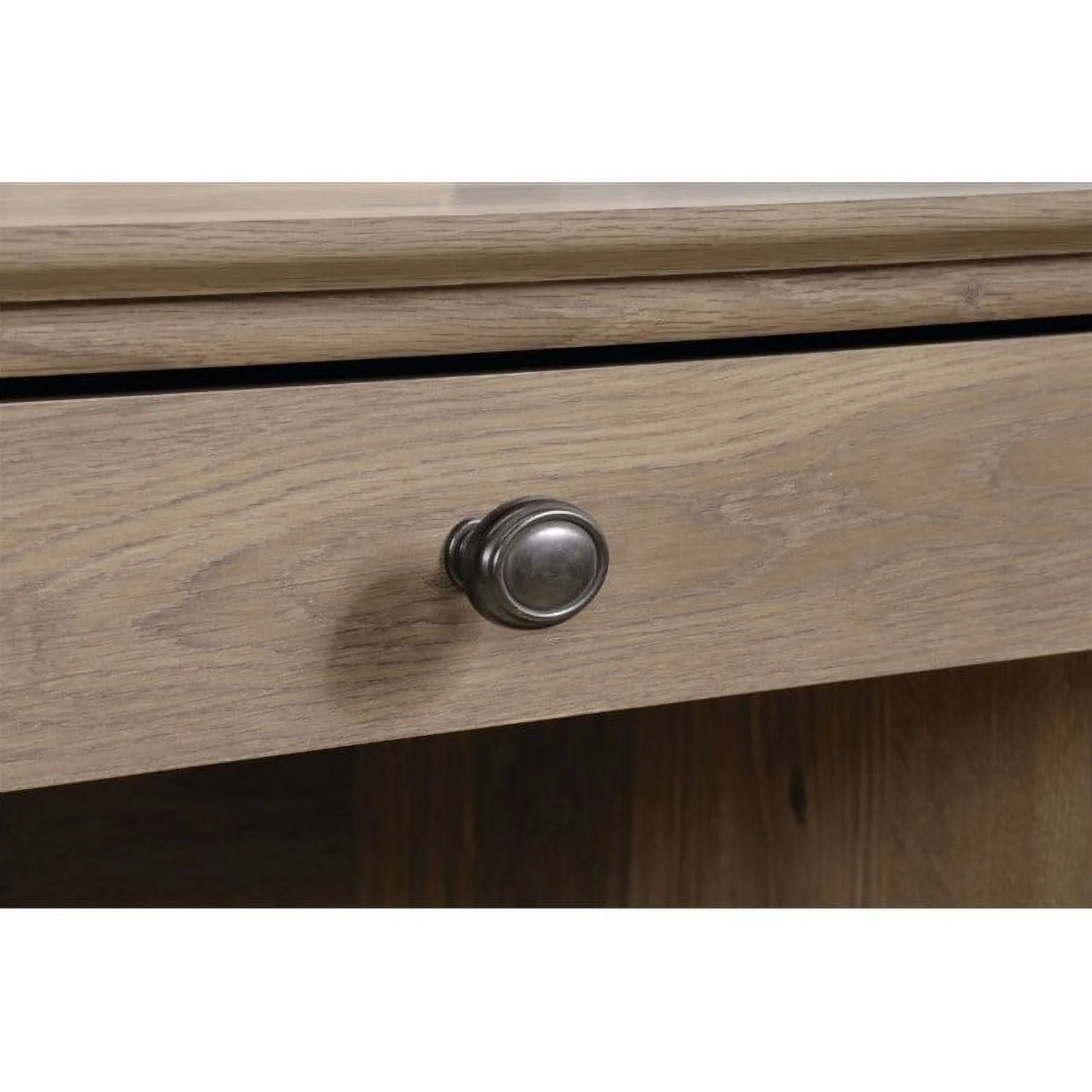Sauder 2PC Office Set with Executive Desk and Lateral File Cabinet in Salt Oak
