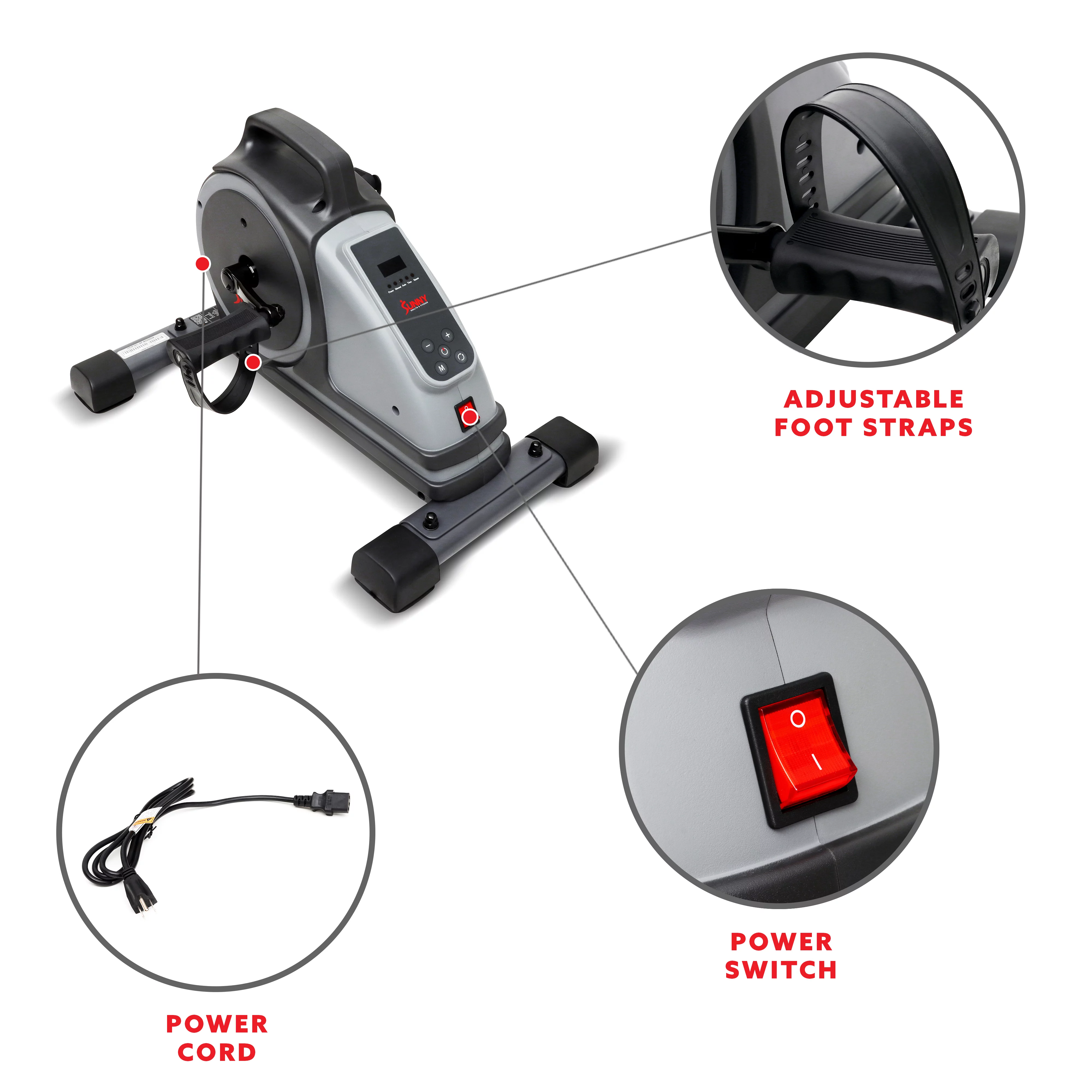 Sunny Health & Fitness Electromagnetic Mini Exercise Bike - SF-B020029