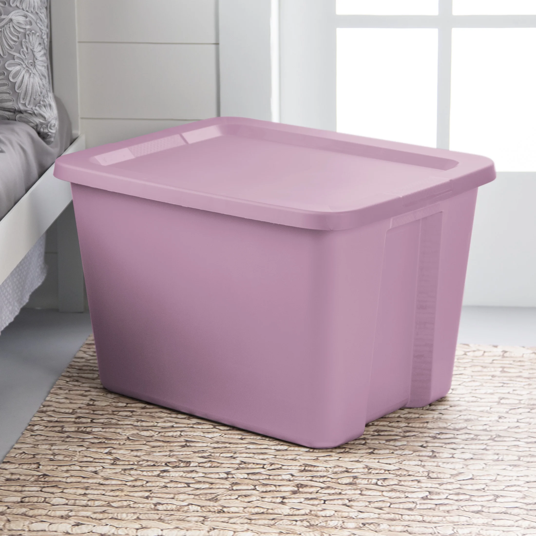 Sterilite 18 Gallon Tote Box Plastic, Gray, Set of 8