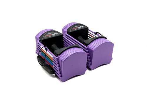 PowerBlock Sport 24 Adjustable Dumbbells, 3-24 lb. Durable Steel Build, Innovative At Home Workout Equipment, All-in-One Strength Training