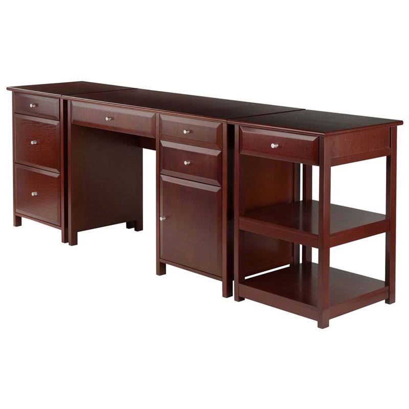 Winsome Wood Delta File Cabinet, Walnut