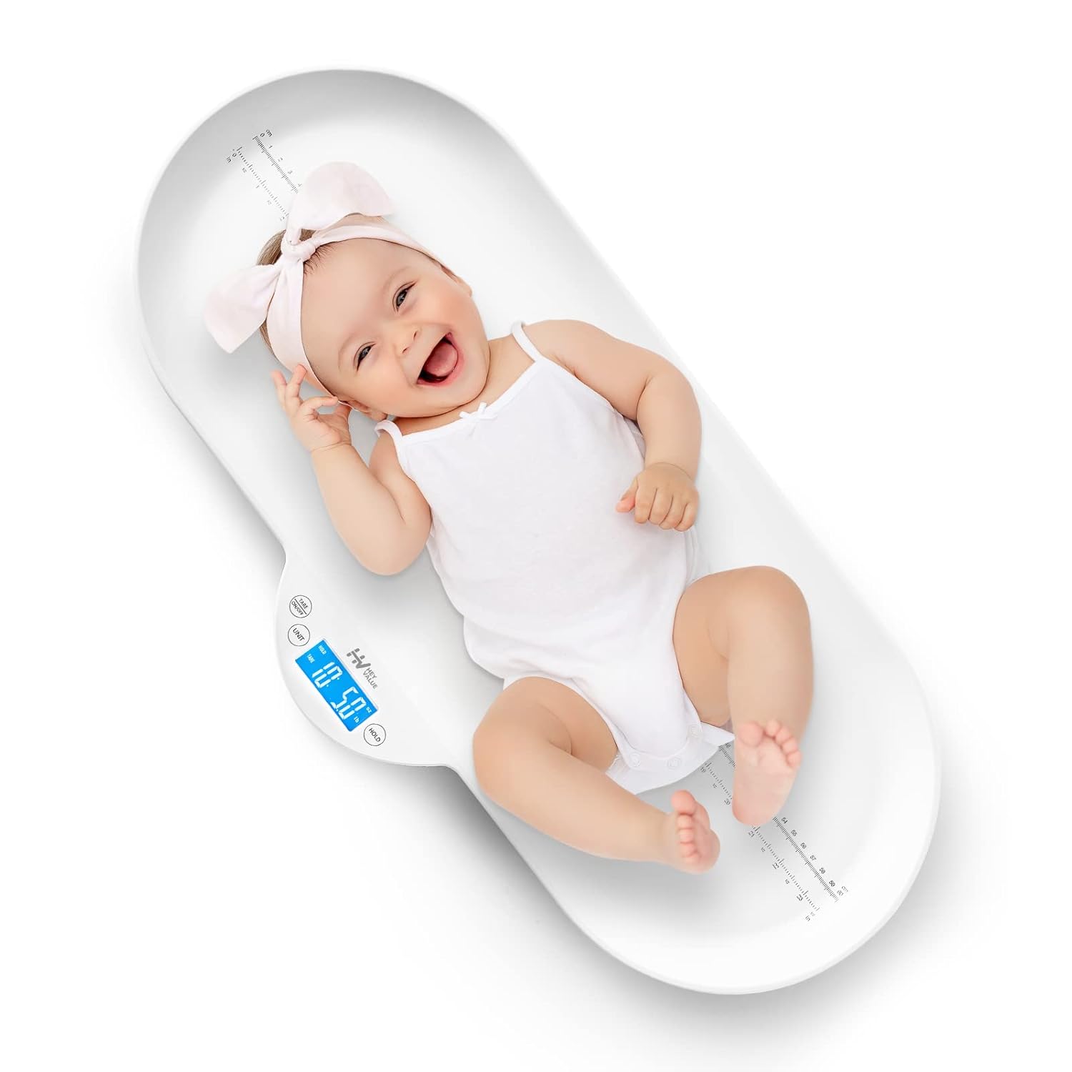 Baby Scale, Toddler Scale, Pet Scale, Accurate Enough Digital Weighing Scale for Newborn Infant Toddler Cat Puppy Animals with Hold Function