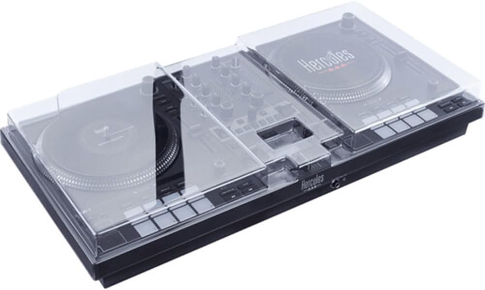 Hercules DJControl Inpulse T7 2 Deck Motorized DJ Controller with built in STEMS Control Bundle with DJControl Inpulse T7 Cover and Hercules HDP DJ45