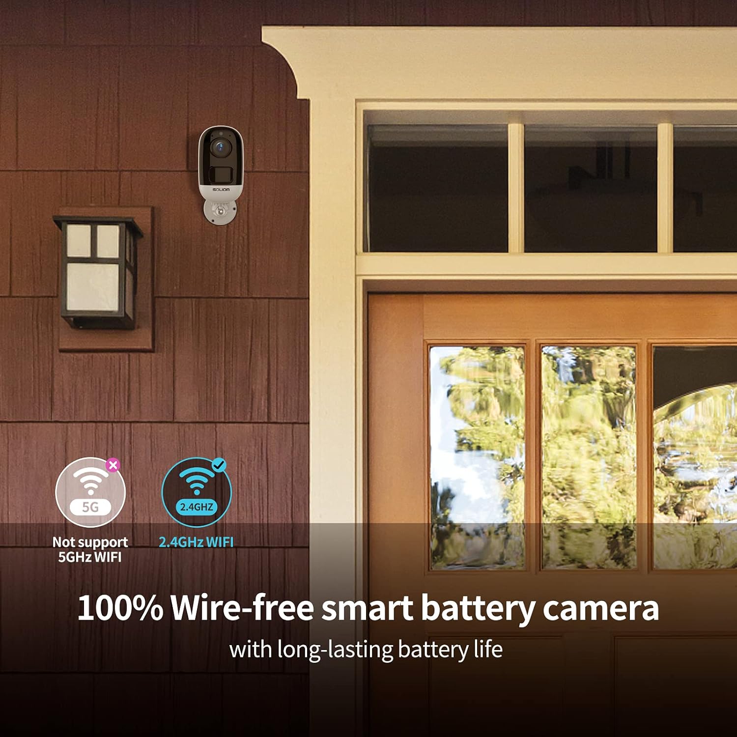 Security Camera Outdoor Wireless Battery Powered,1080P WiFi Indoor Home System with IP67 Waterproof,Night Vision,2-Way Audio,Siren Alarm