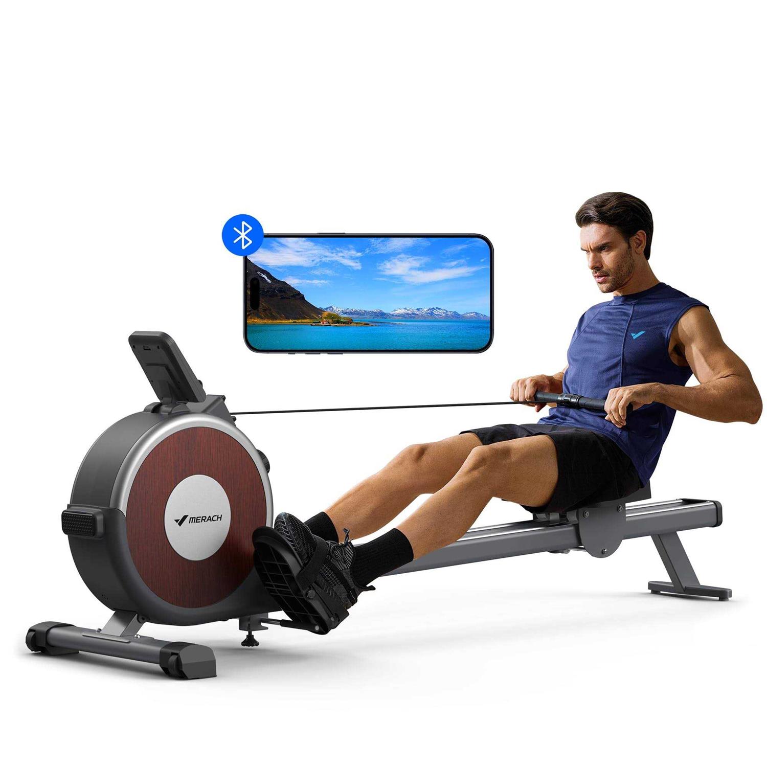 Merach Rowing Machine Magnetic Rower Machine for Home 16 Levels of Quiet Resistance - Sports Supplies Online Store