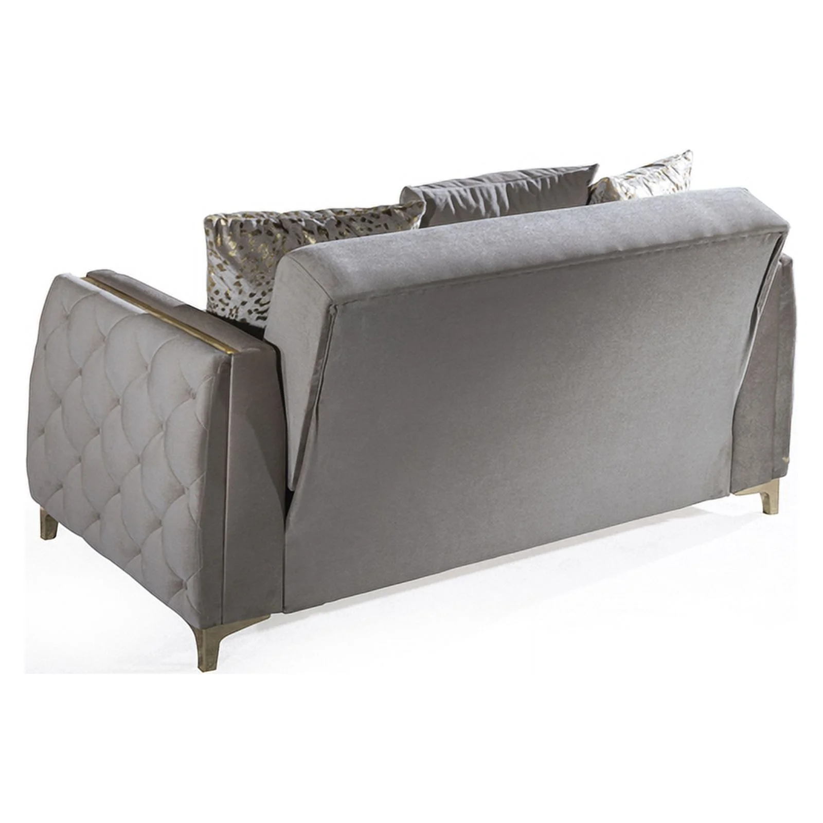 Lust Modern Style 2PC Living Room Set Made with Wood in Taupe