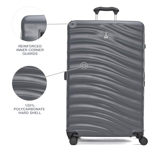 Travelpro Maxlite Air V2 Hardside Expandable Carry on Luggage, 8 Spinner Wheels, Lightweight Hard Shell Suitcase, TSA lock, Black, Carry On 21-Inch
