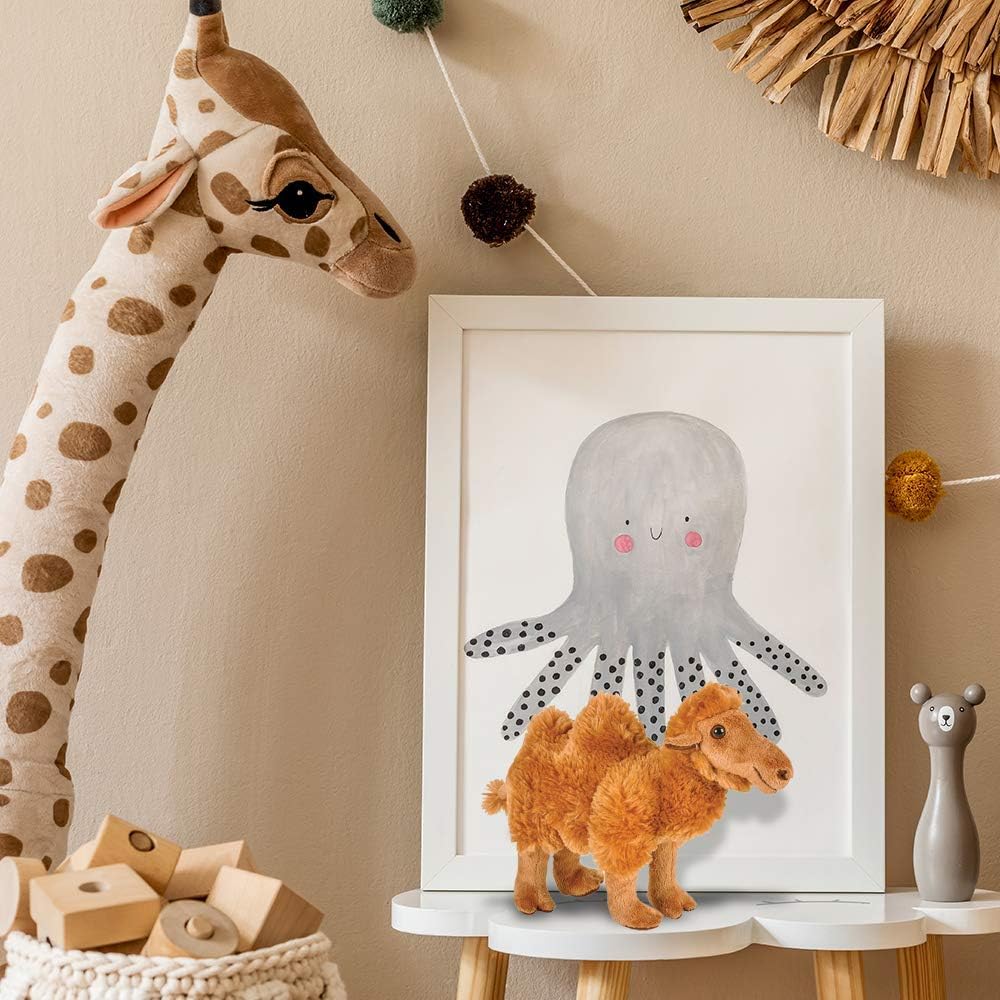 ArtCreativity Plush Camel Toy, 9 Inch Soft Humpback Camel Stuffed Toy for Kids, Cute Home and Nursery Animal Decorations, Zoo Party Prop