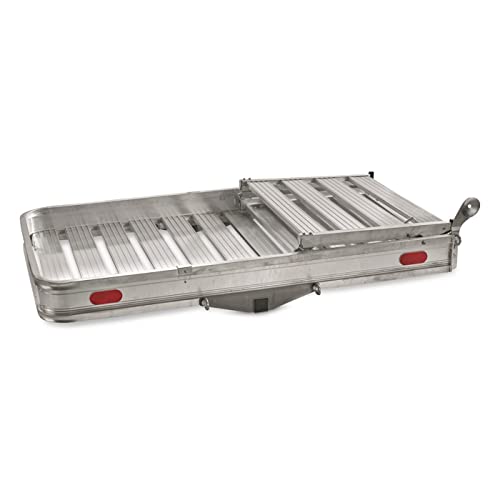 Guide Gear Vehicle Hitch Cargo Carrier, Pickup Truck Ramps Aluminum, Folding, 3-Position, Extra Large