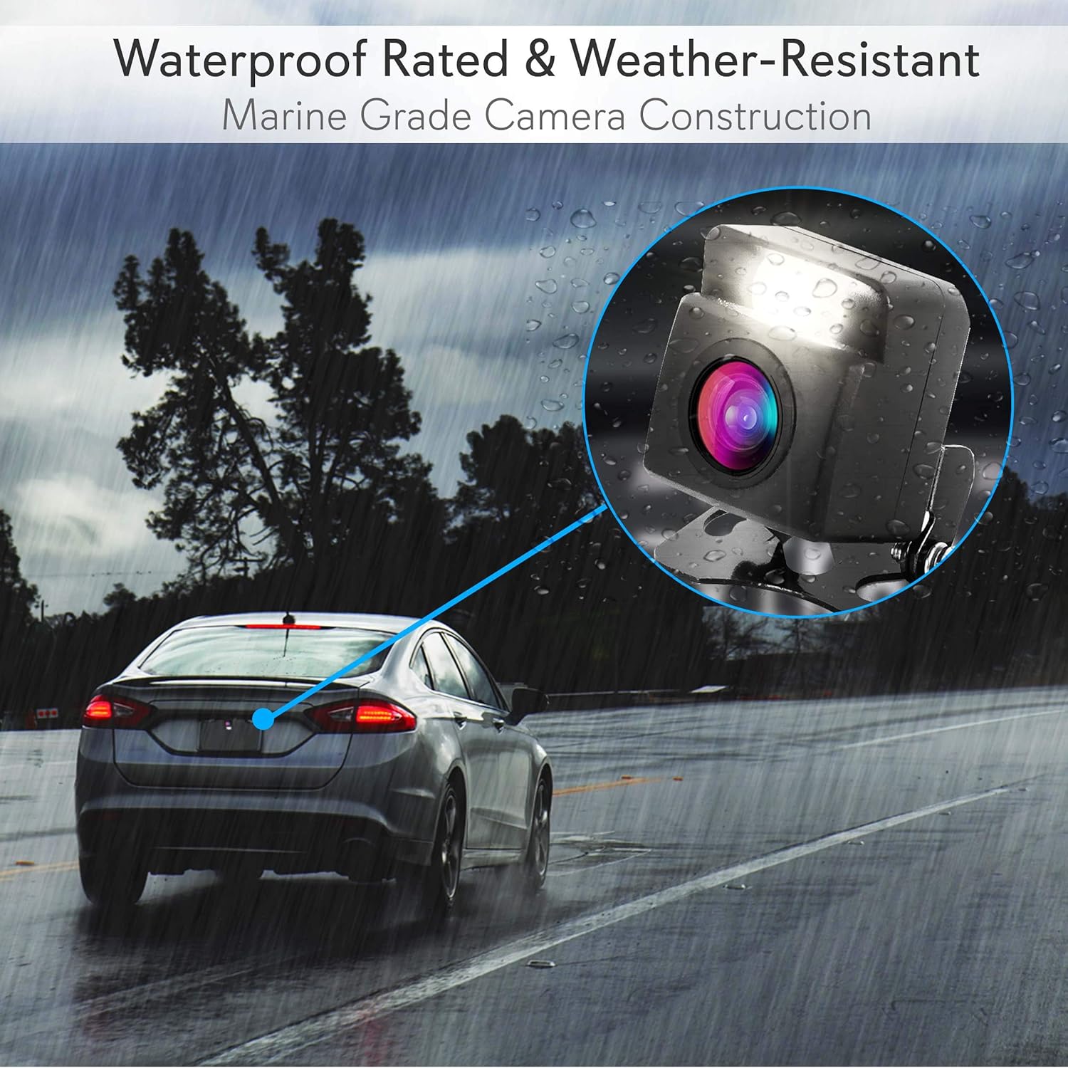 Wireless Backup Rear View Camera - Waterproof Car Parking Rearview Reverse Safety/Vehicle Monitor System w/ 4.3” Video Color LCD Display Screen