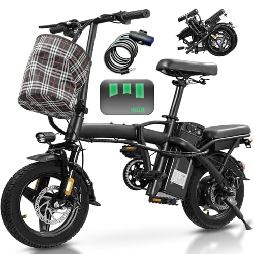 Electric Bike for Adults Teens, Commuter City Foldable ebike with 560W Motor and 48V Battery, 24MPH 3-Level Assist, Dual Disc Brakes