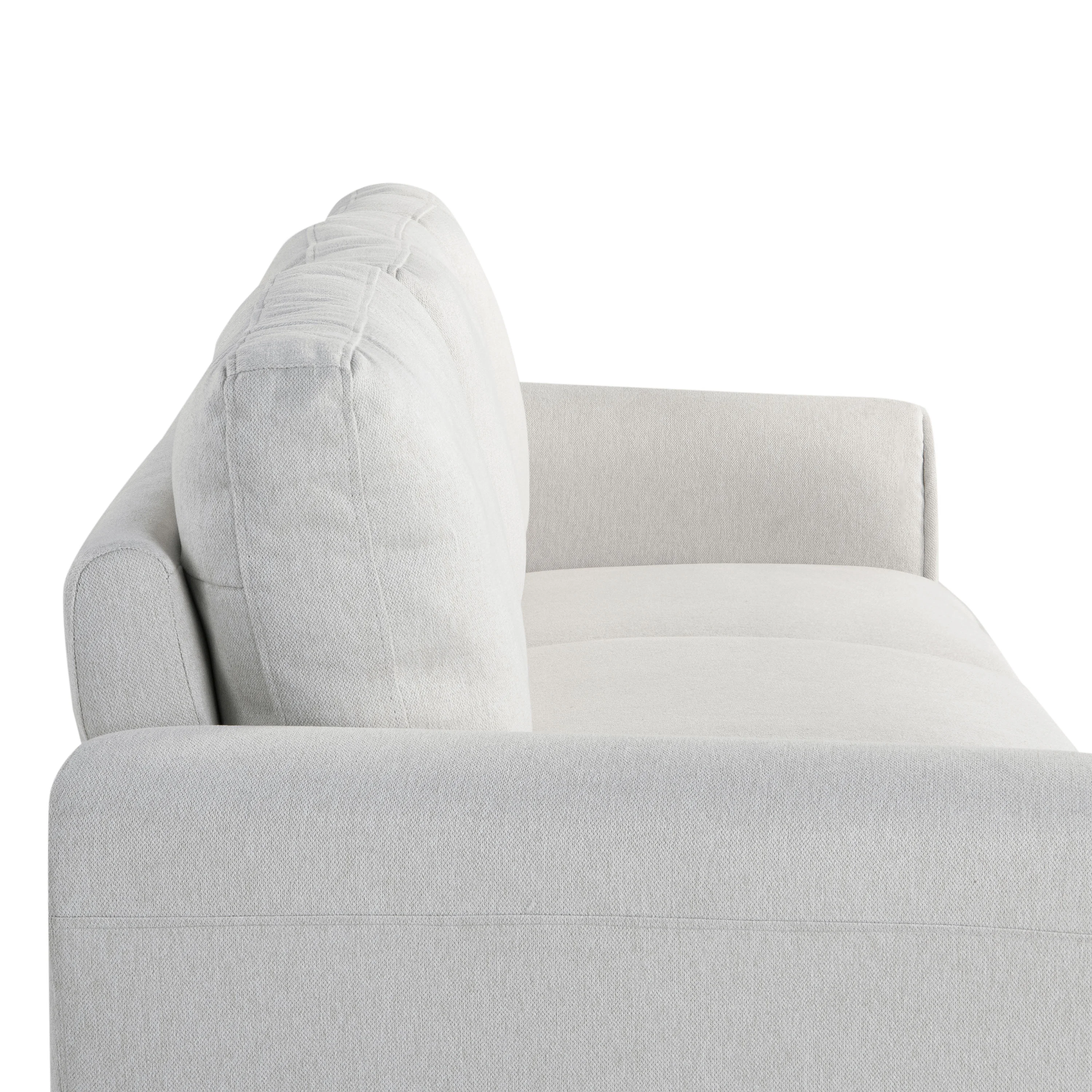 Lifestyle Solutions Alexa Sofa with Rolled Arms, Oyster Fabric